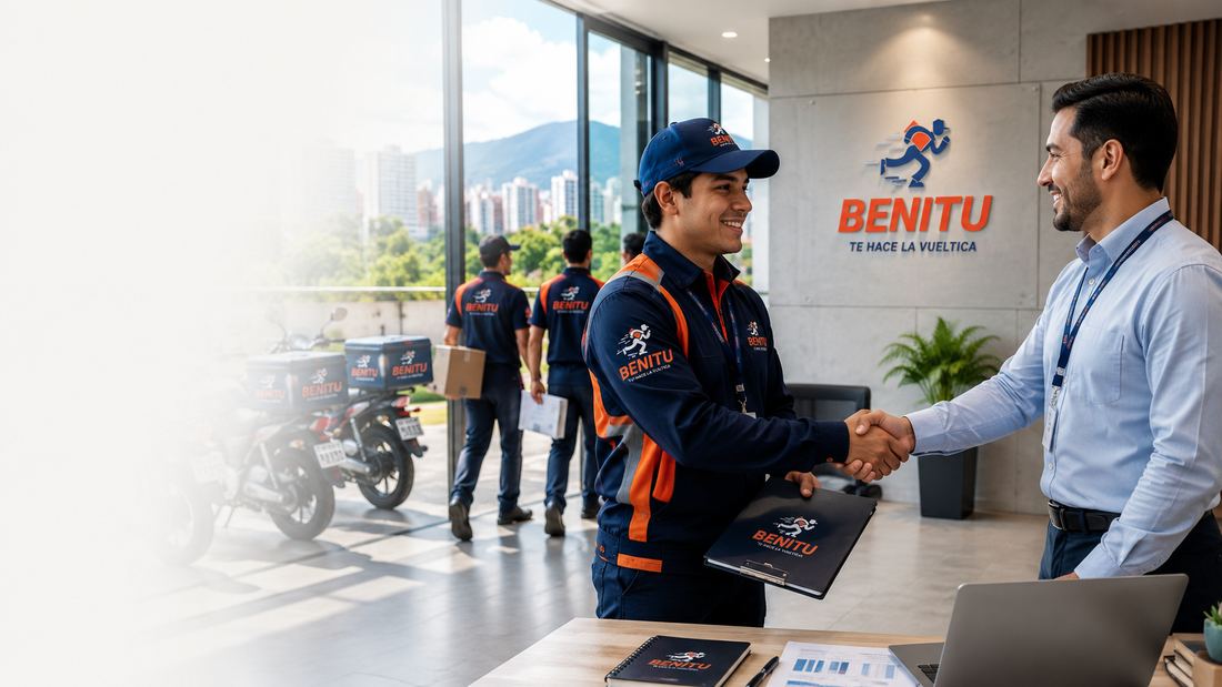 Personal operativo BENITU entregando servicio de outsourcing logístico a cliente corporativo en El Salvador